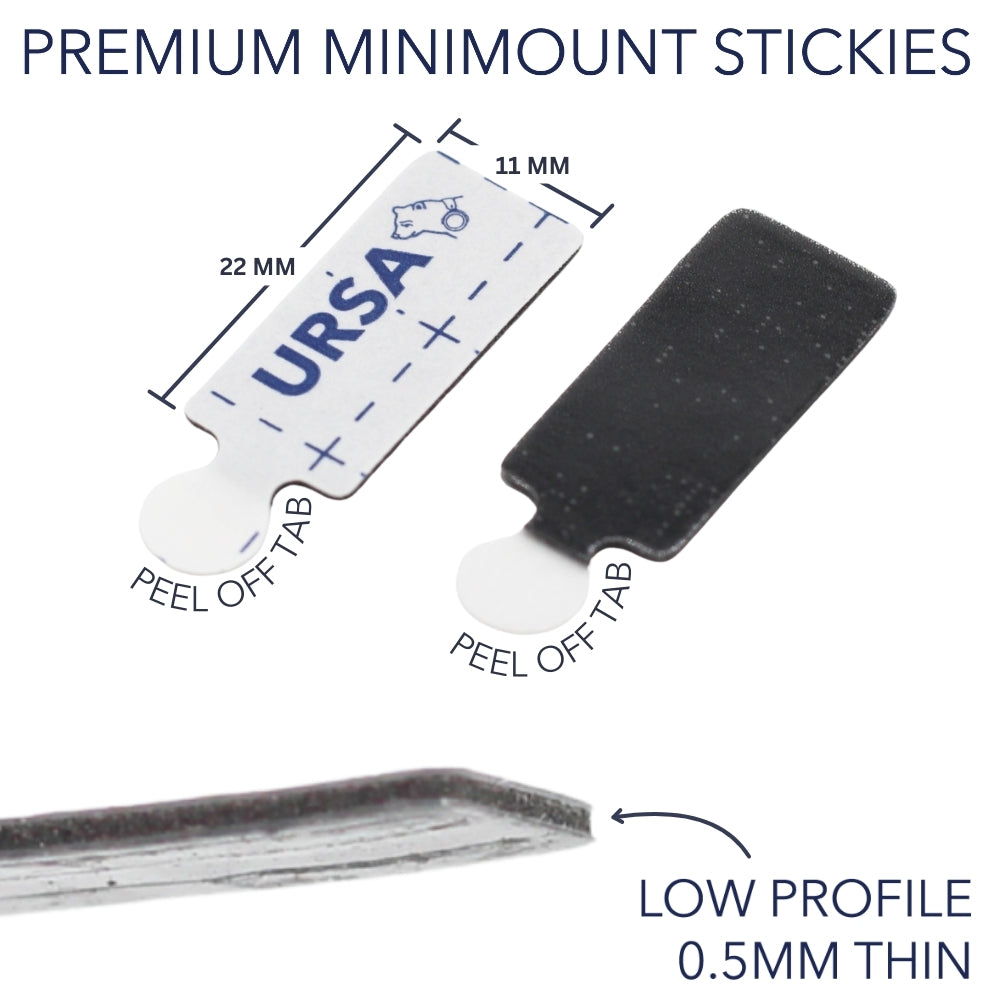 Premium MiniMount Stickies – 60 Pack (22 x 11 mm)