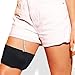 URSA Health: Ultra Soft, Slim & Stretchy Thigh Belt Insulin Pump Holder - 1mm Thin, Made in UK, Durable & Breathable. for Diabetes Patients, Compatible with Medical Devices (Black)