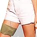 URSA Health: Ultra Soft, Slim & Stretchy Thigh Belt Insulin Pump Holder - 1mm Thin, Made in UK, Durable & Breathable. for Diabetes Patients, Compatible with Medical Devices (Beige)