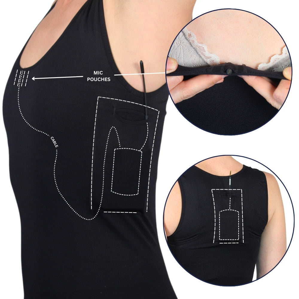 Vesties - Wireless Transmitter & Lavalier Mic Vest