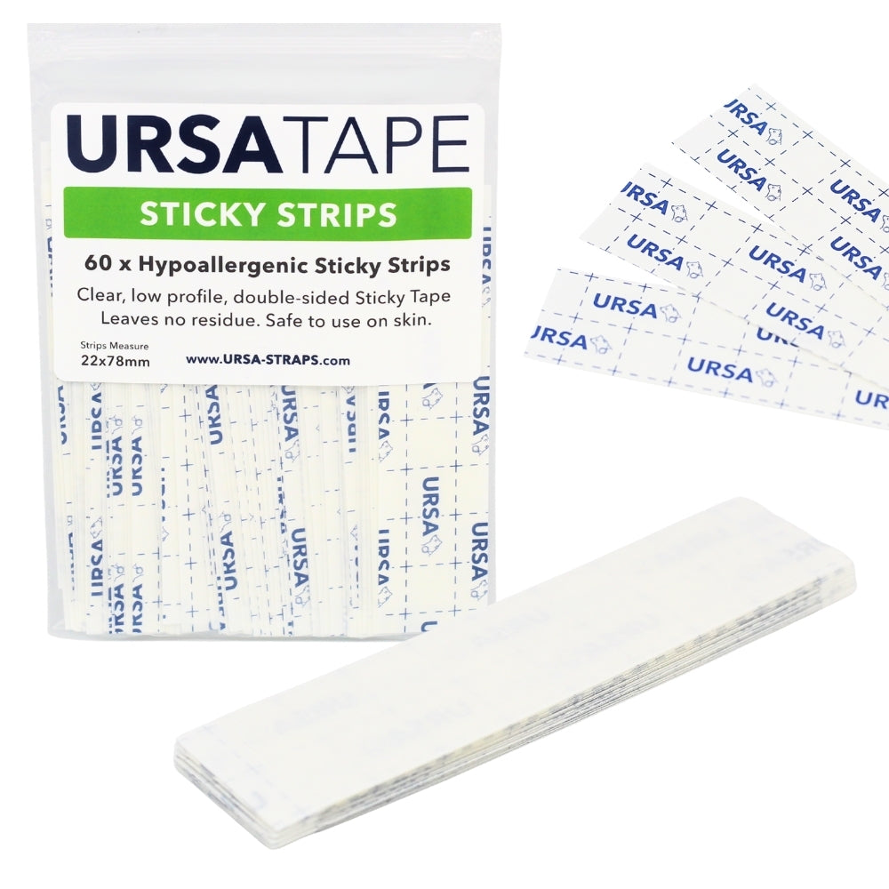 URSA Sticky Strips - 60 x Double-Sided Adhesive Strips for Lav Mic ...
