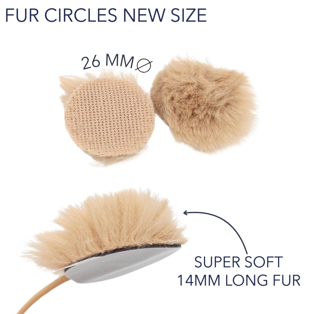 URSA Fur Circles - Wind Protection Covers for LAV Mics. Hide the