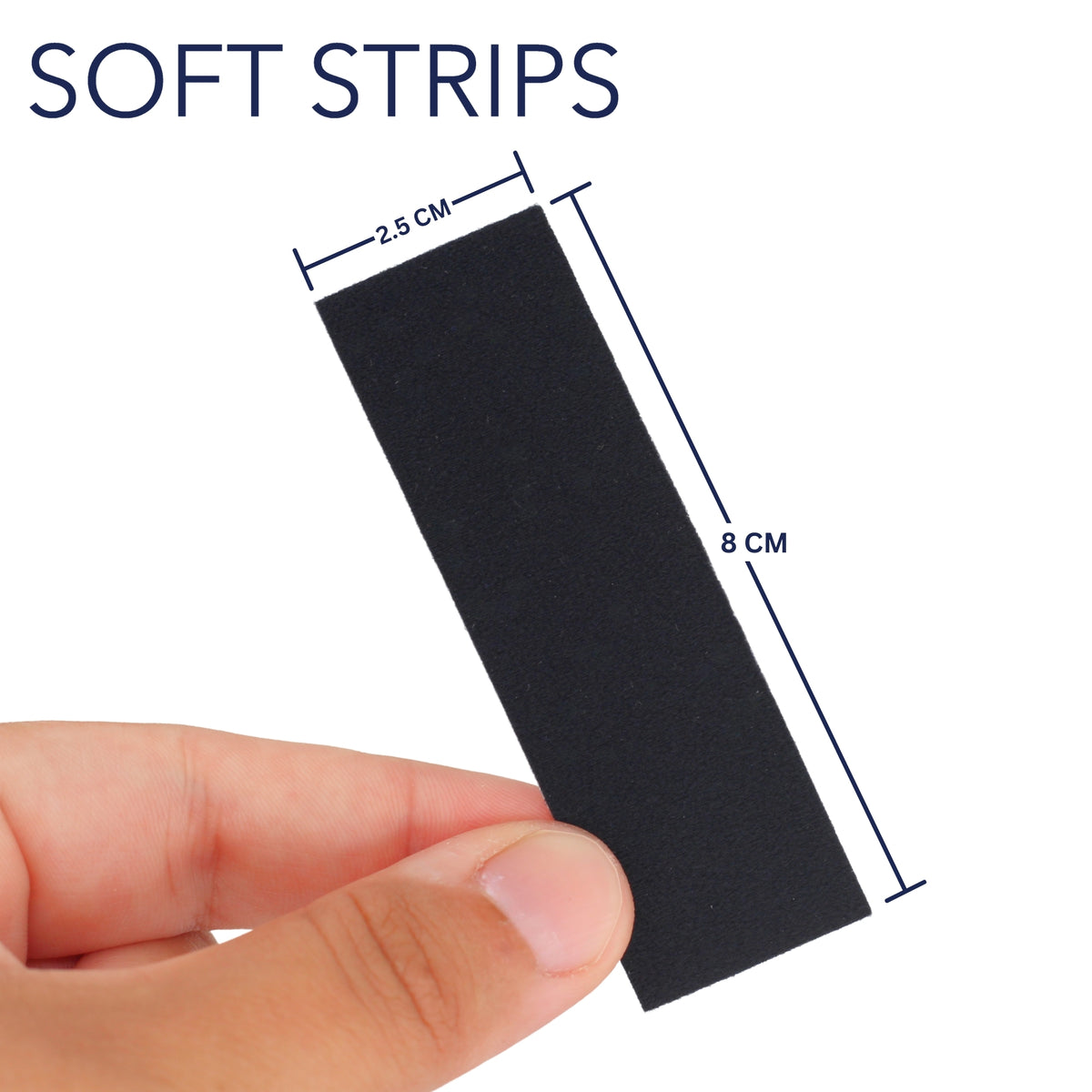Black / 30 Small Strips (8 x 2.5cm)