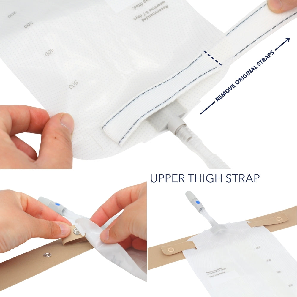 x2 Catheter Leg Straps Foley Catheter Leg Straps