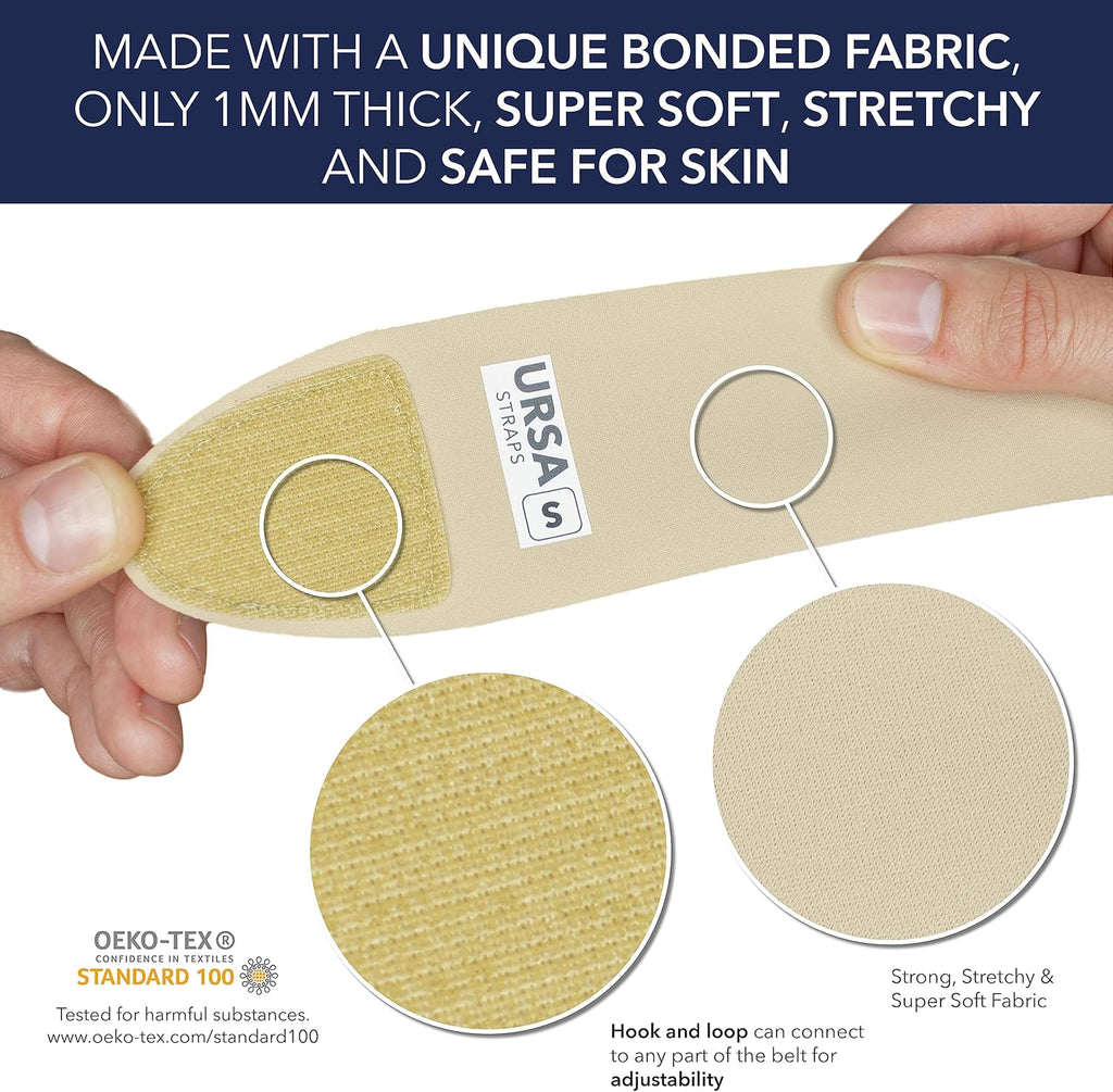 Peritoneal Dialysis Tube Belt - Slim, Soft and Stretchy PD Catheter Belt - Safe for Skin - Made in The UK - Peg Tube Supplies - Medical Peritoneal Dialysis Accessories (Small - 24″-32″, Beige)