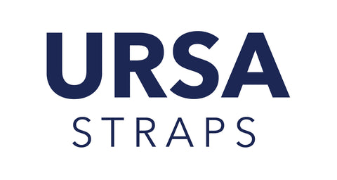 URSA Straps logo, white background