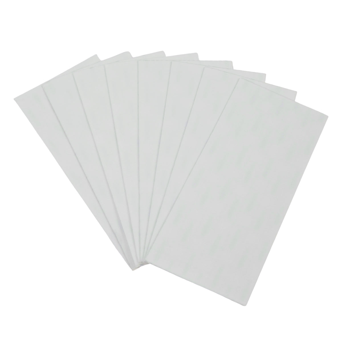 White / 8 Large Strips (15 x 7.5cm)
