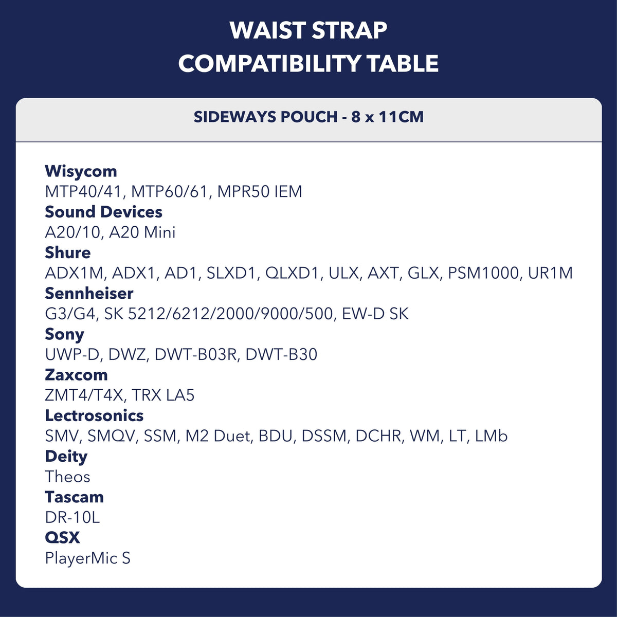 Waist Strap - Sideways Pouch